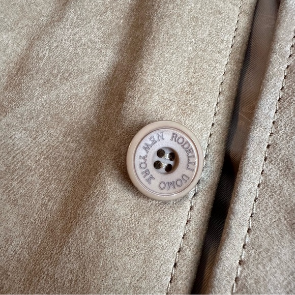 Vintage 90s Genuine Suede Leather Western Tan Jacket | Rodelli Uomo Retro Coats - Picture 9 of 14